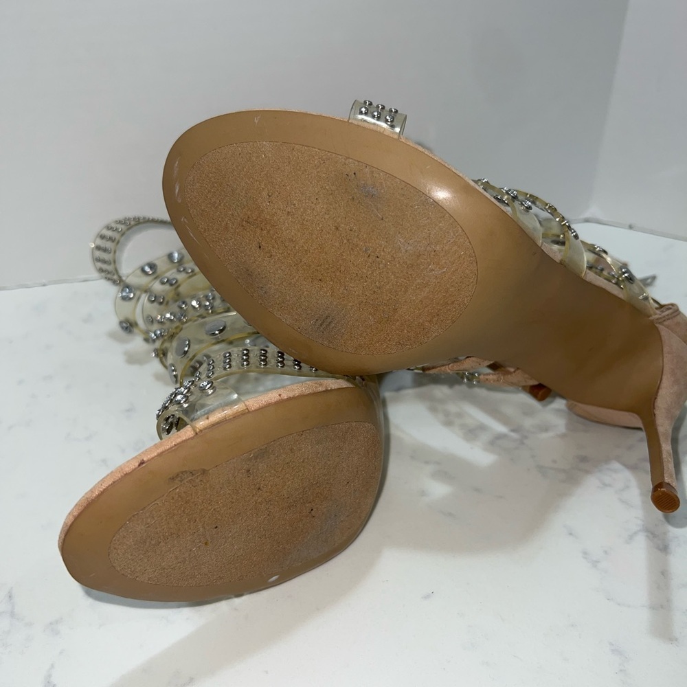 Steve Madden Tan Studded Stiletto Heels - Picture 15 of 16